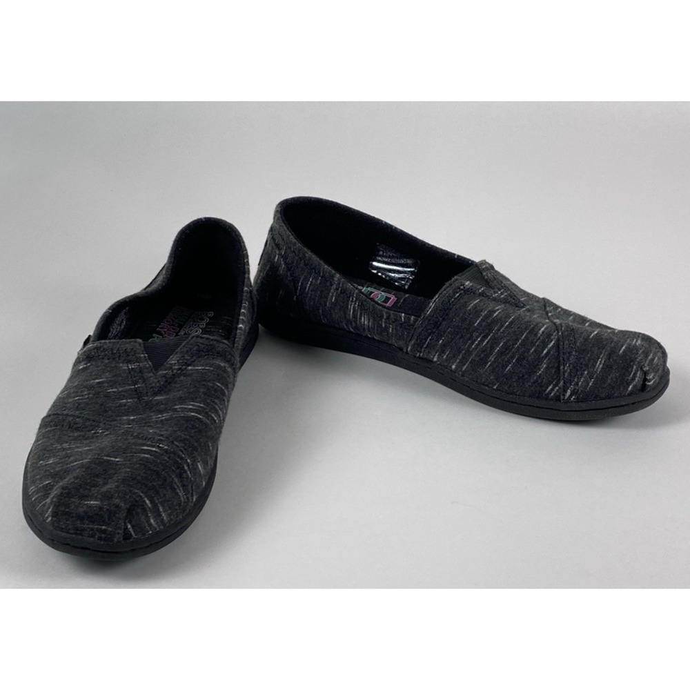 Black And Gray Bobs Skechers Peace And Love Flat Shoes Women's Size 6.5 - Picture 12 of 12